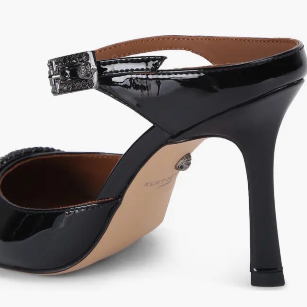 NIB [Kurt Geiger] Crystal Pointed Ankle Strap Pumps Heels Women’s Multiple Sizes - Picture 12 of 15